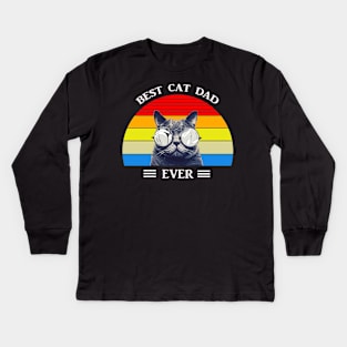 Best cat dad ever - Cat Lover Kids Long Sleeve T-Shirt